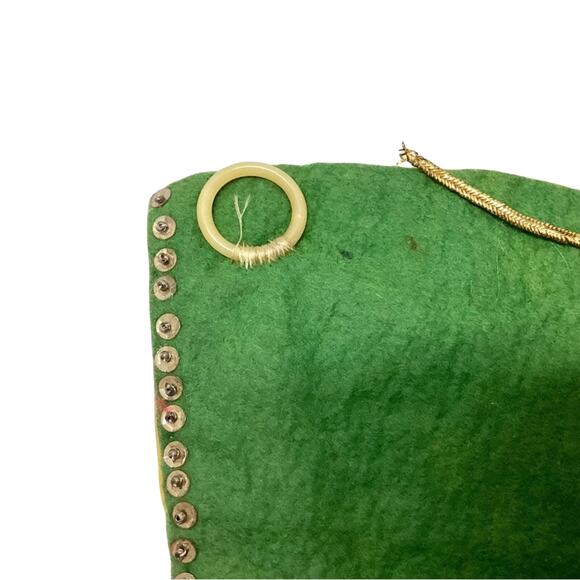 Vintage Christmas Stocking  Boot Felt Applique - Picture 4 of 5